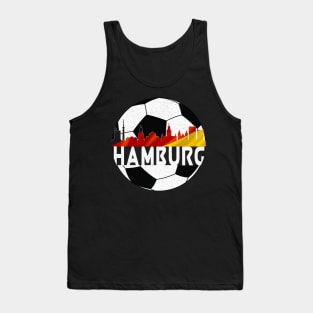 Hamburg Germany Euro 2024 football—White text Tank Top